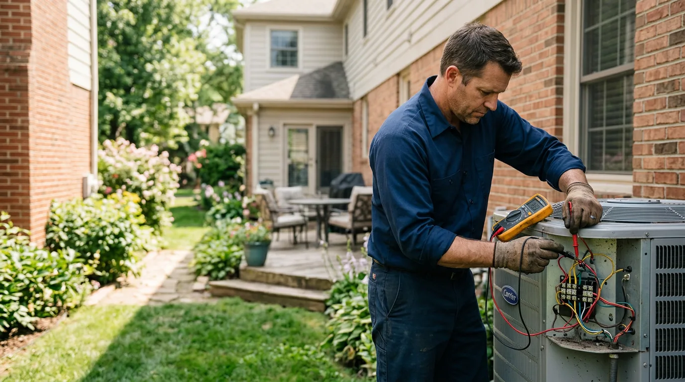 HVAC technician working near Ewing, VA